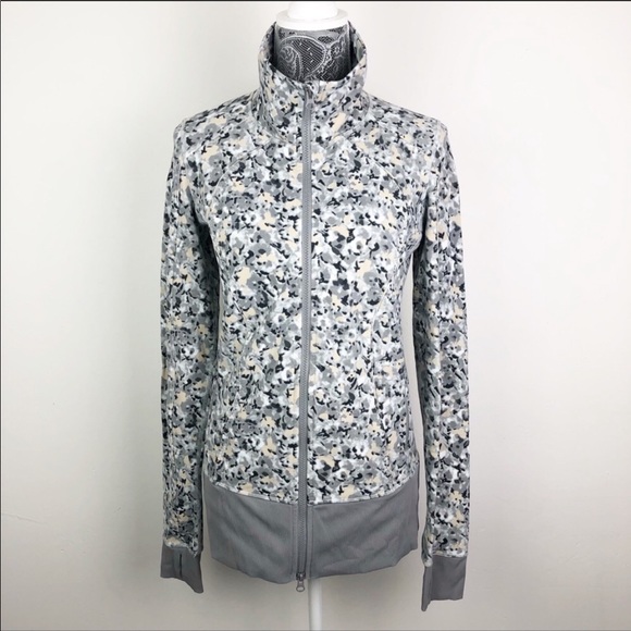 Lululemon Nice Asana Jacket Sz 6 Grey Speckle RARE - Picture 3 of 16